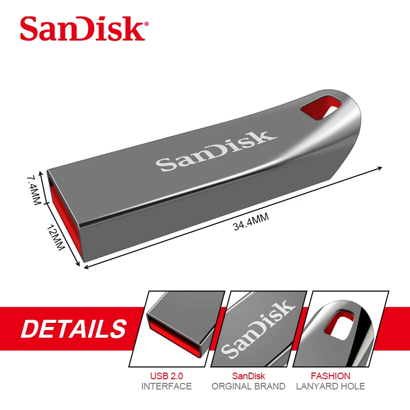 USB флеш накопитель SanDisk CZ71 64 ГБ 32 16 8 Гб|USB флэш-накопители| |
