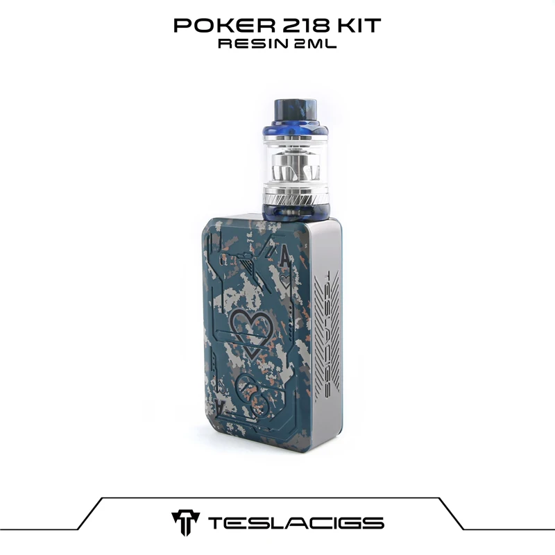 Оригинальный Tesla Poker 218 комплект Vape и Вт Teslacigs TC коробка мод 2 мл/6 мл Смола танк