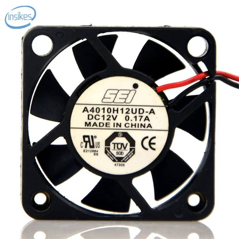 SEI A4010H12UD-A DC 12V 0.17A 4010 4 см 40*40*10 мм 2 провода VCR мини оборудование для рассеивания