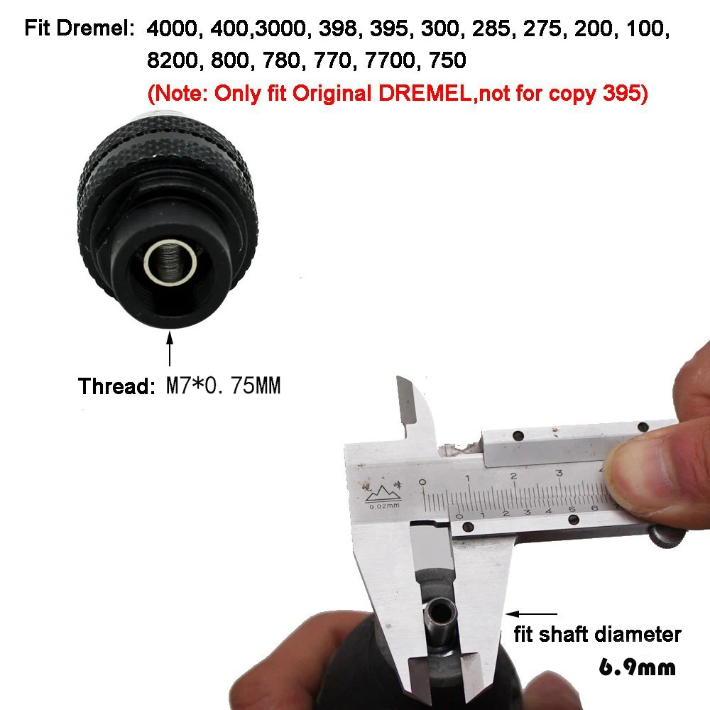 

Multi Keyless Chuck Electric Grinder Chuck collet dremel accessories For Dremel , 0.3-3.2mm