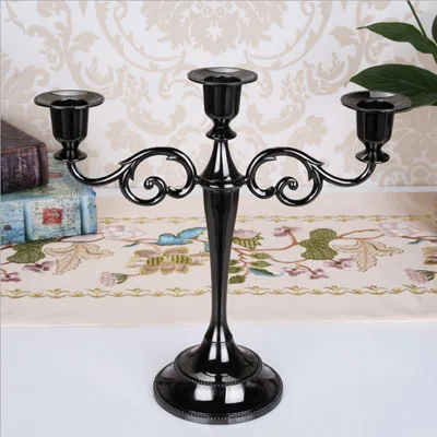 3-Arm Black ERMAKOVA Металлический Подсвечник для свадьбы - Цвет: 3-Arm Black