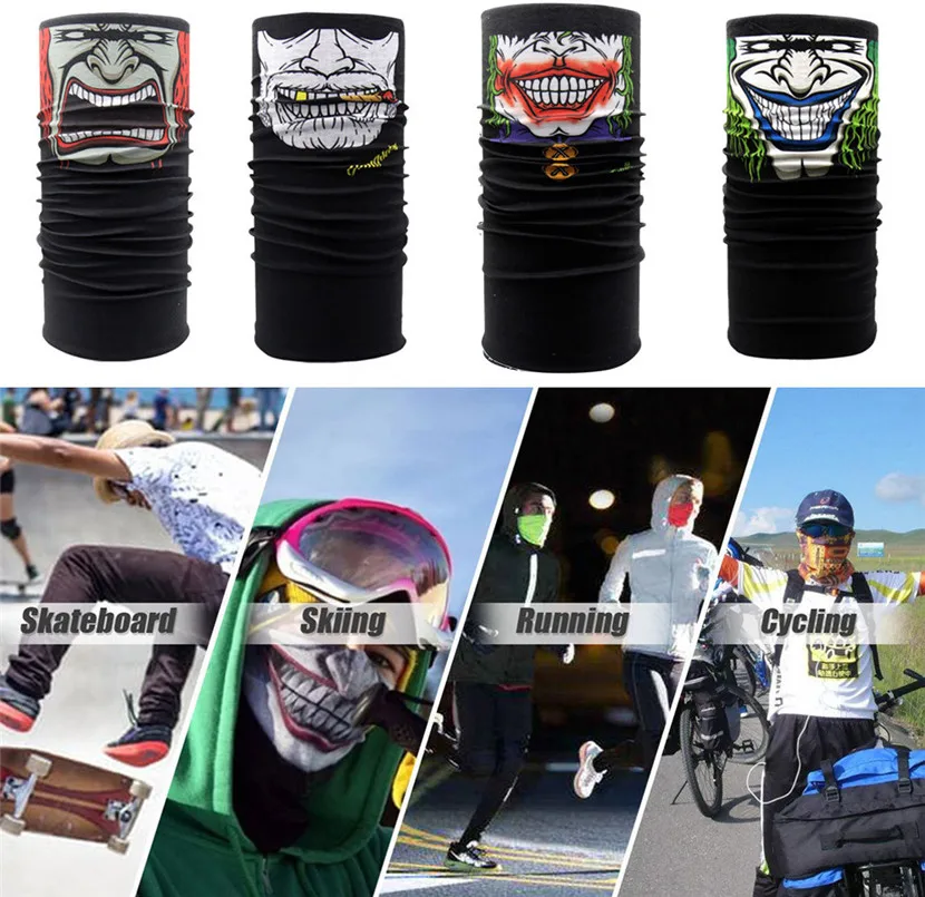 Мотоциклетная маска для лица 1 шт. с черепом Балаклава верховой езды зимняя