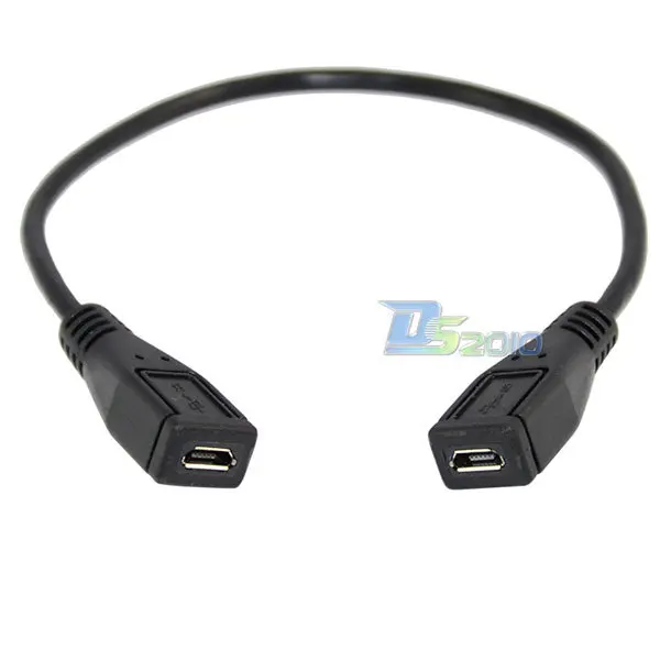 High Quality25cm USB 2.0 Micro 5pin 5p Female to female Socket Short Extension adapter Cable | Обустройство дома