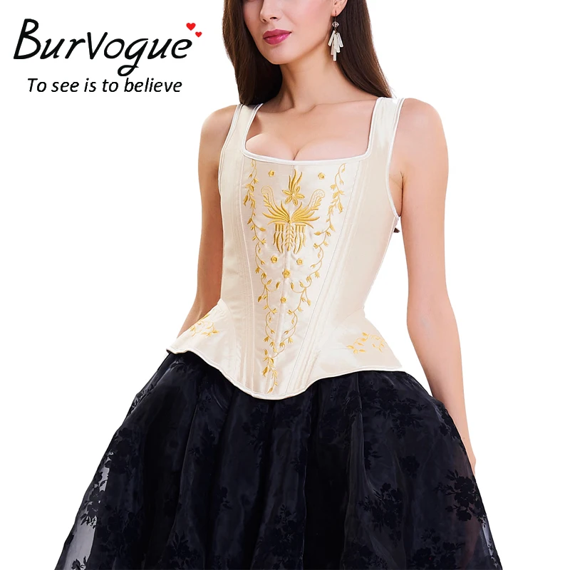 Burvogue стимпанк корсеты и бюстье топ с бретельками пояс контроль корсет на молнии