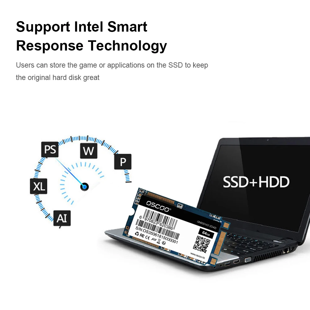 OSCOO SSD M2 NGFF/M.2 2242 ноутбук SSD 64 Гб 128 ГБ 256 ГБ твердотельный Диск высокоскоростной SATA3 m.2 ssd