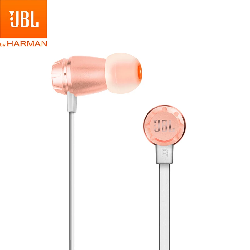 pink JBL T380A двойные динамические наушники-вкладыши 105dB HIFI наушники с микрофоном 3,5 аудио разъем бег спортивный наушник для смартфона - Цвет: pink