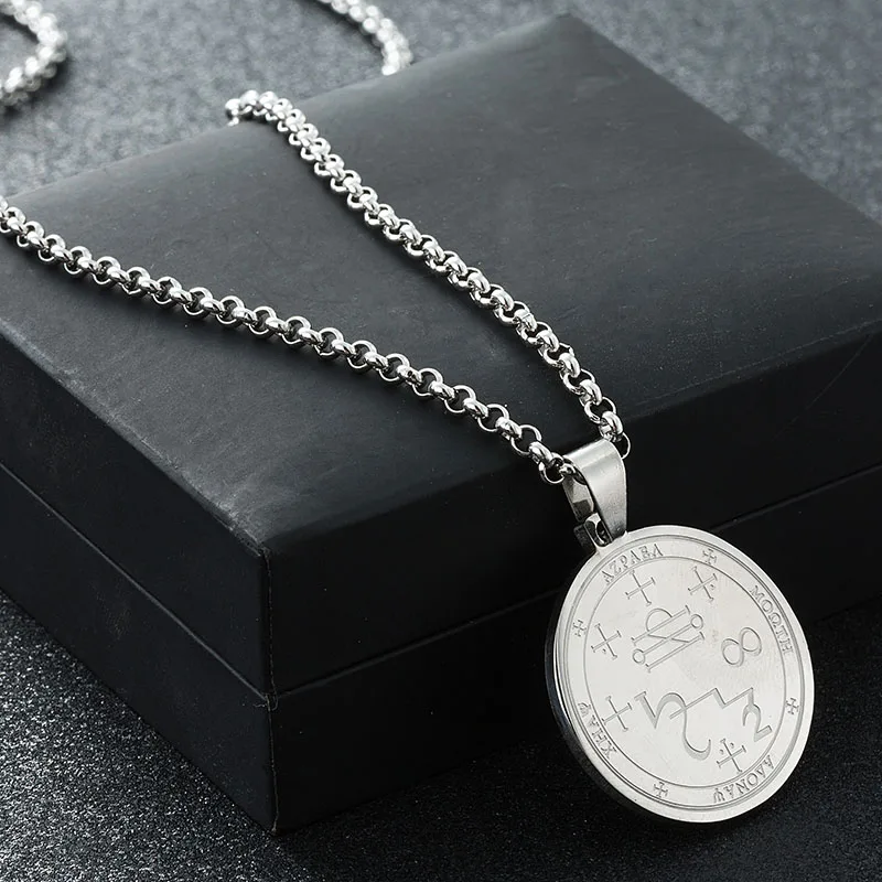 Sigil из 7 Archangel Michael Raphael Uriel Gabriel Talisman винтажное готическое ожерелье с ангелом