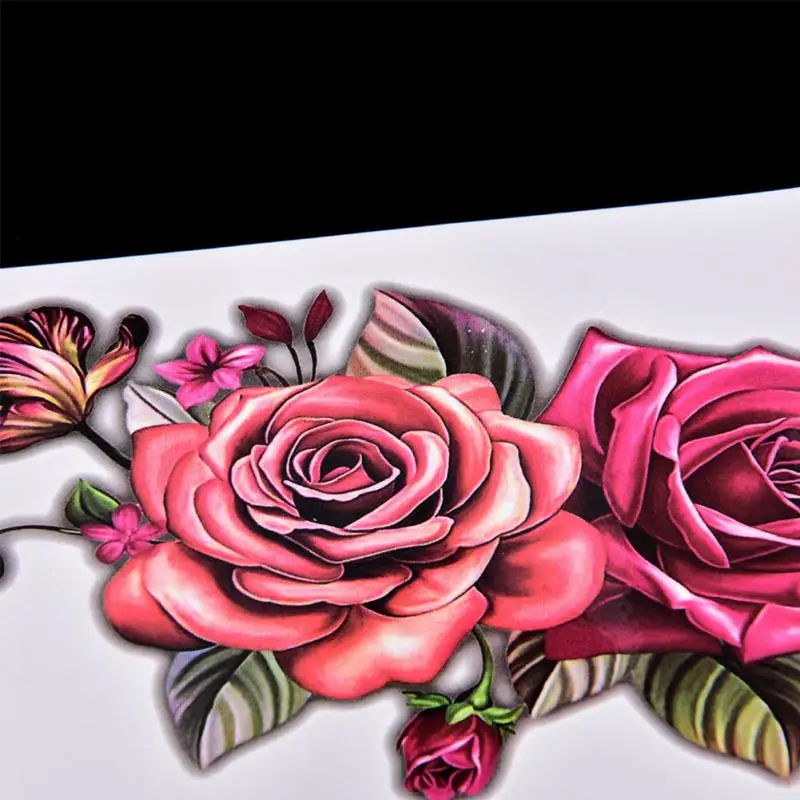 Для женщин пикантные Водонепроницаемый татуировки Стикеры крышка шрам розы