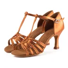 Дышащие кроссовки обувь для бальных танцев Женская Брендовая женская обувь для танцев спортивная обувь для латиноамериканских танцев высококлассная атласная обувь 75 мм BD 2368