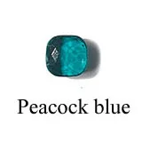 Peacock Blue SLJELY Женская мода многоцветные граненые Кристальные конфеты квадратные серьги серебро роза золотой цвет цирконий камни капли воды серьги - Окраска металла: Peacock Blue