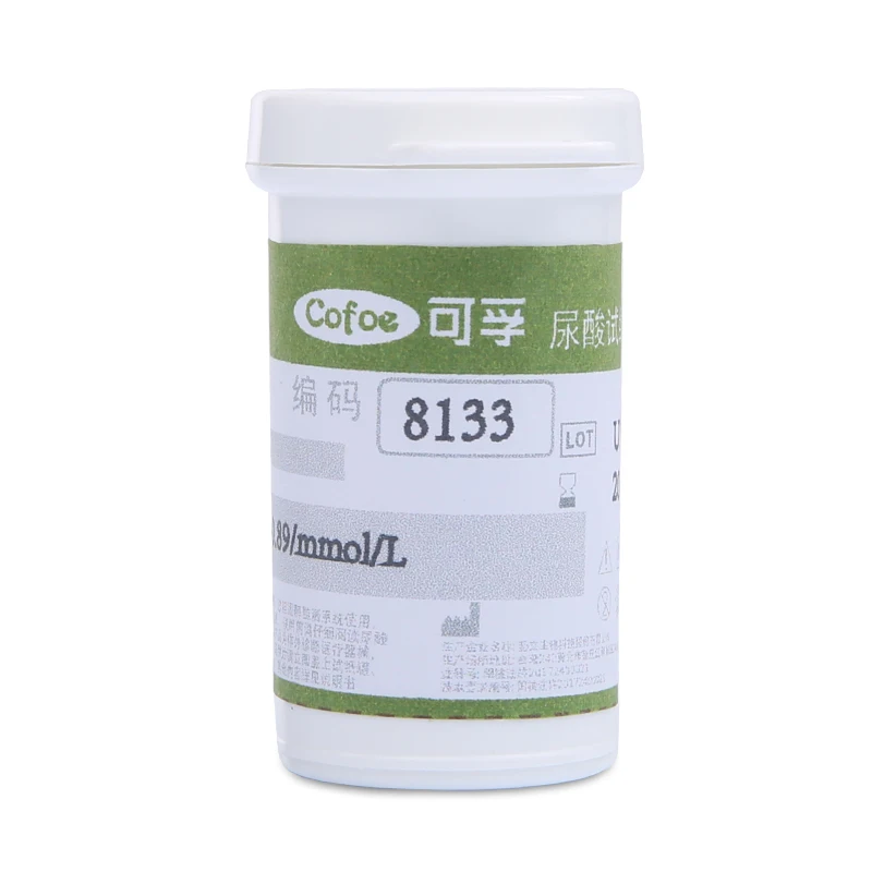 Uric Acid 10pcs Cofoe мочевой кислоты общий холестерин глюкозы в крови тест-полоски с ланцетами иглы только для 3 в 1 Cofoe BKM13-1 обнаруживающее устройство - Цвет: Uric Acid 10pcs