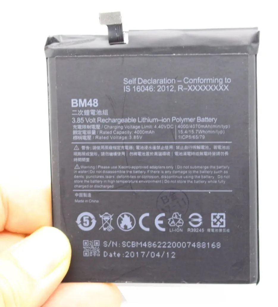 Ciszean 5 шт. 3 85 В 4000 мАч Втч BM48 BM 48 Сменный аккумулятор для Xiaomi Mi Note 2|battery for|xiaomi 4000mah4000mah