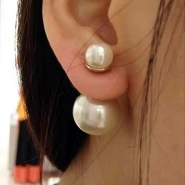 E1103 модные большие маленькие серьги с жемчужинами в виде плюшевых шариков 4 цвета