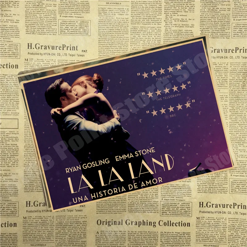 LA LAND фильм ретро крафт-бумага плакат ретро художественные изделия для стен Стикеры гостиной краски бар кафе