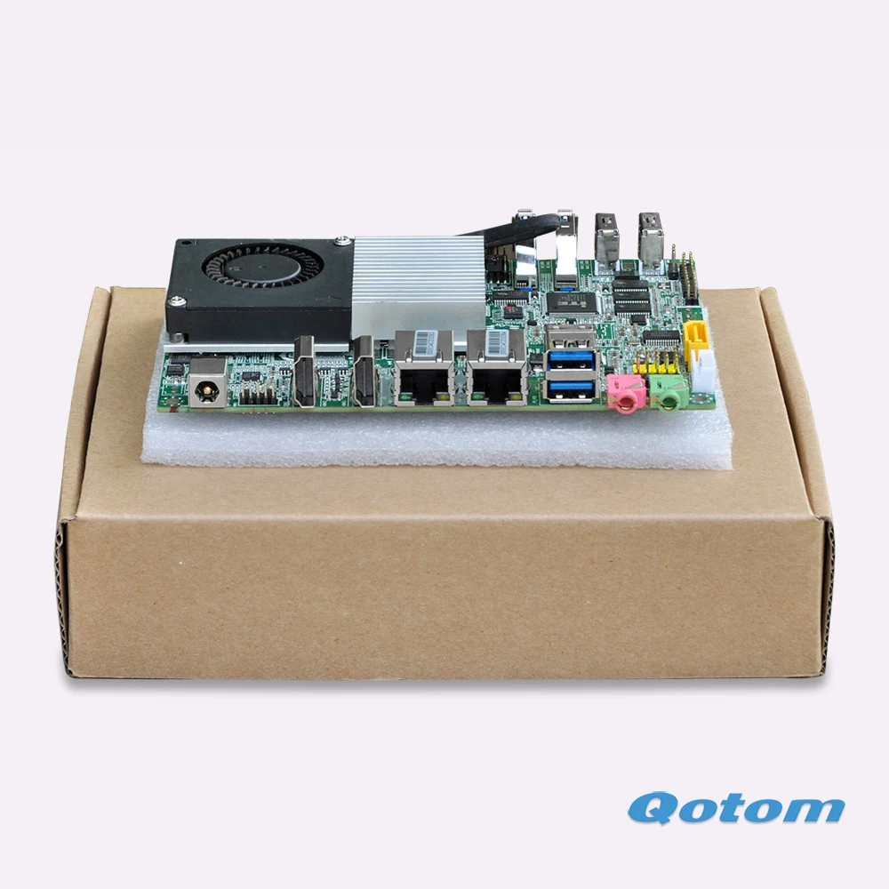 QOTOM мини материнская плата Q4200YG2-P Core i5-4200Y процессор 3," мини-Промышленная материнская плата X86