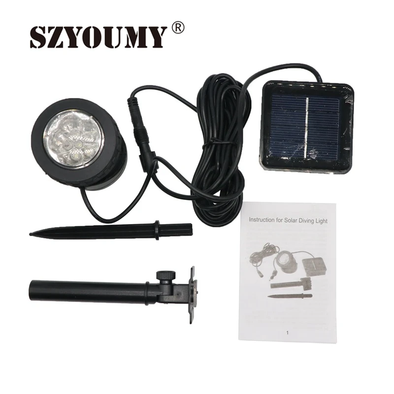 SZYOUMY Солнечный 6 LED открытый сад пейзаж ярд пятно света Газон лампа прожектор 30 шт