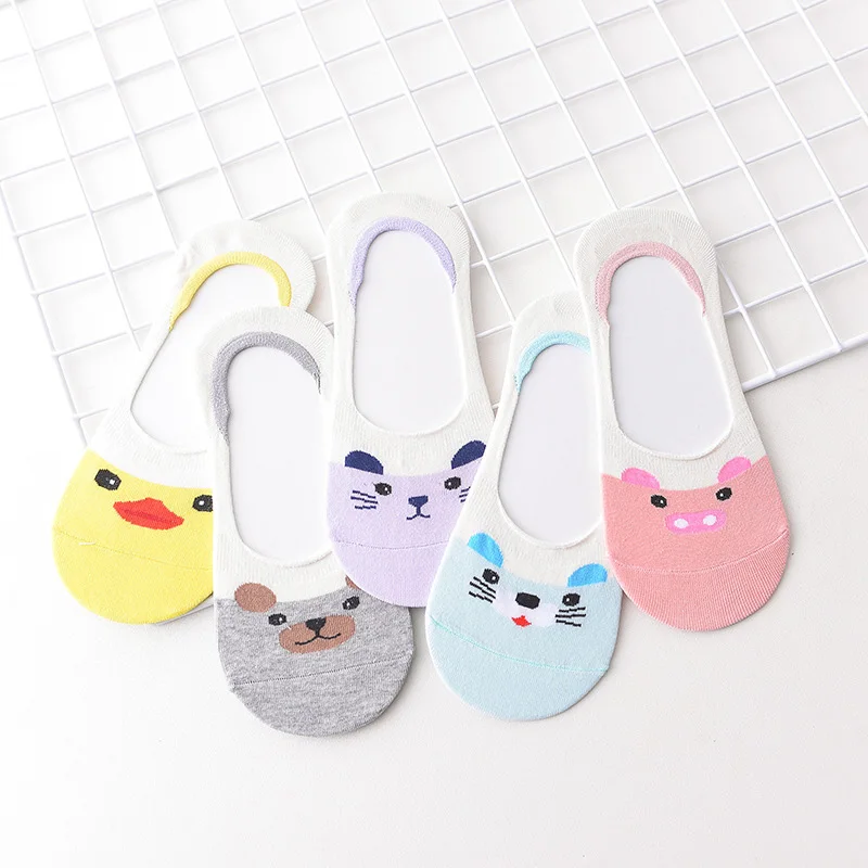 5 пар/упак. хорошее качество милые цветные женские носки тапочки для девочек