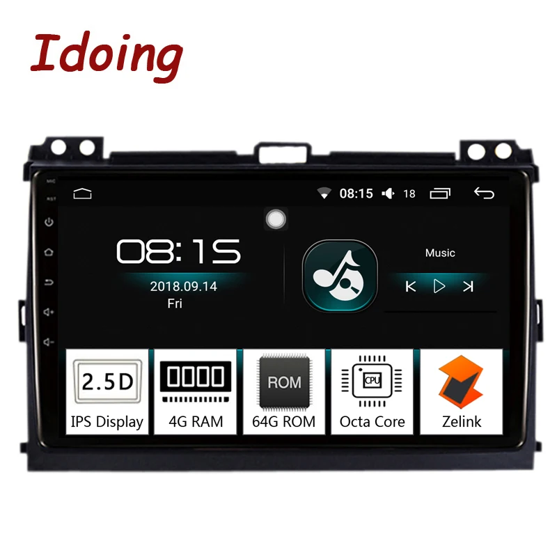Автомагнитола Idoing 9 &quot 4 Гб + 64 ГБ Восьмиядерный Android 8 0 мультимедийный плеер