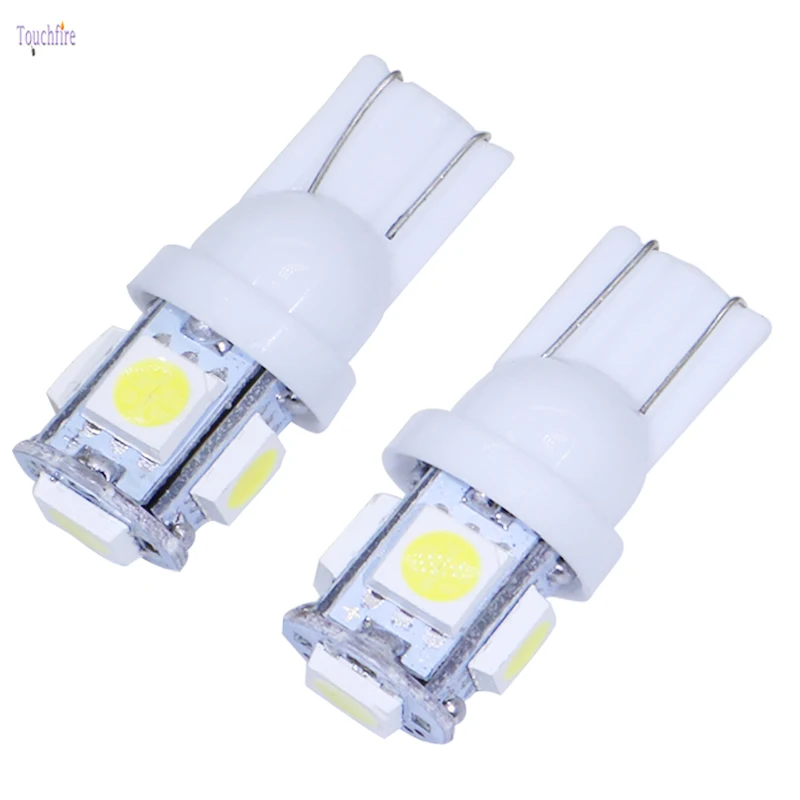 Светодиодная автомобильная лампа T10 w5w 10 шт. 12 В постоянного тока 5050SMD супербелая