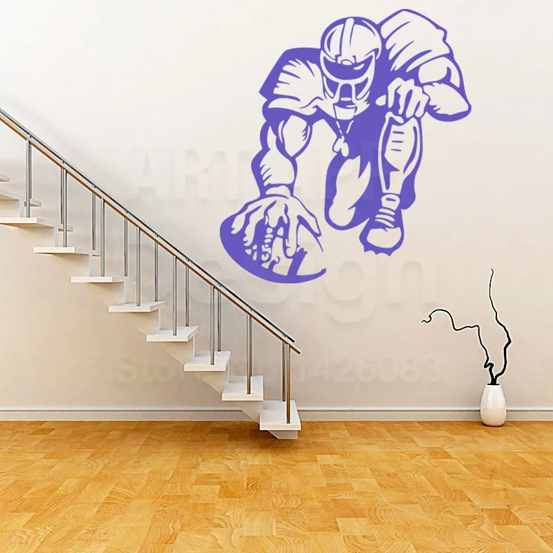 Художественный красочный дизайн домашний Декор виниловый регби плеер настенный