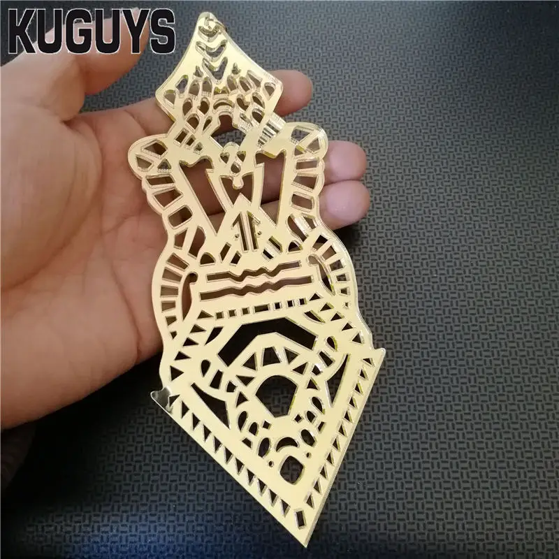 Gold KUGUYS ювелирные изделия для женщин Brincos акриловые полые узор большие серьги Модные Oorbellen хип-хоп висячие серьги - Окраска металла: Gold