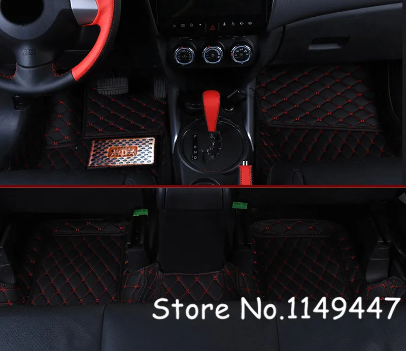 Аксессуары для Mitsubishi ASX Outlander Sport 2013-2016 интерьерные черные кожаные напольные