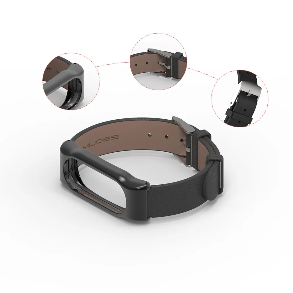 Ремешок из натуральной кожи для Mi Band 2 браслет Opaska My ремешки аксессуары