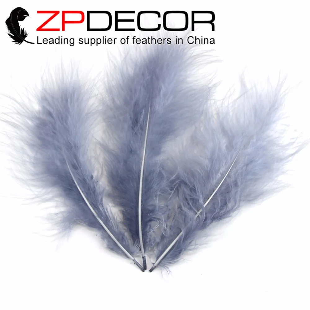 

Фабрика ZPDECOR 200 шт./лот 4-6 дюймов (10-15 см) Красивый Серебряный серый турецкого Марабу шлейф для DIY Decration