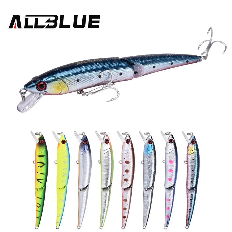 

ALLBLUE Joint Minnow 110F Wobbler Fishing Lure Floating Jerkbait 110mm 11g Hard Plastic Artificial Bait Pike Perch Tackle