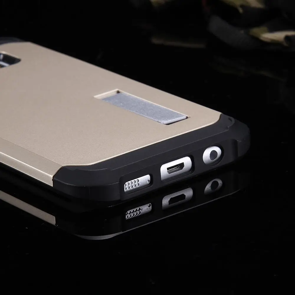 Чехол книжка KISSCASE Hybrid Cool Armor S6 S7 Edge из ТПУ с подставкой для Samsung Galaxy Edge|tpu case|for samsung