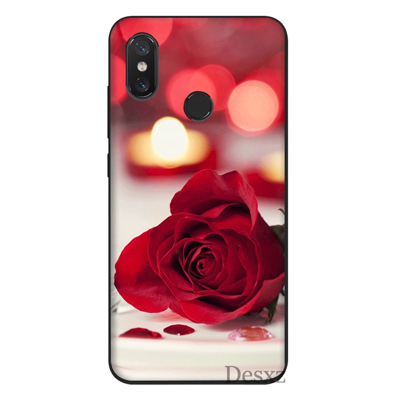 Mobile Phone Case For Xiaomi MiMAX3 6 8 9 10 SE A1 2 3 9T CC9 E Pro LiteSilicone Cover Valentine's Day Roses Flowers Bag Shell |