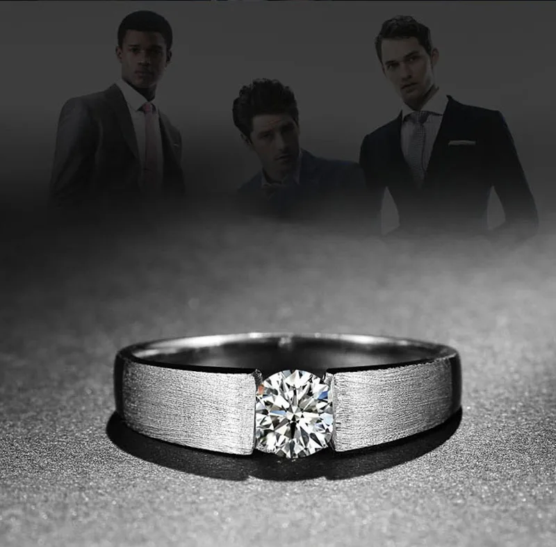 18 K 750Au золото Moissanite алмаз мужское кольцо D Цвет VVS с национальным сертификатом MO-09