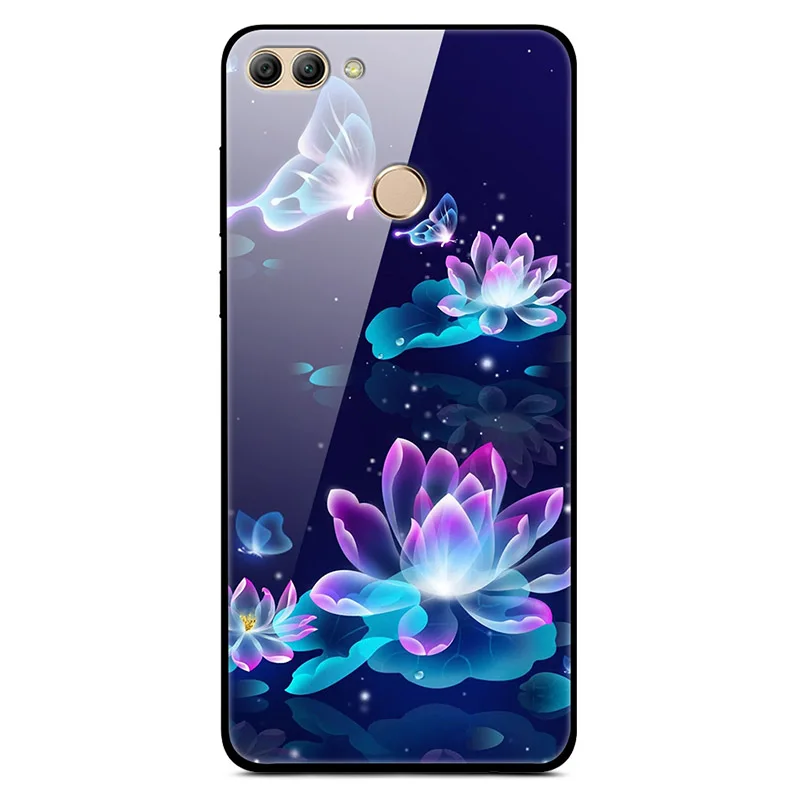 Жесткий чехол для huawei Y9 чехол из закаленного стекла задний корпус силиконовый бампер чехлы для телефона для huawei Y9 FLA-LX1 Y 9 Y92018 - Цвет: 3