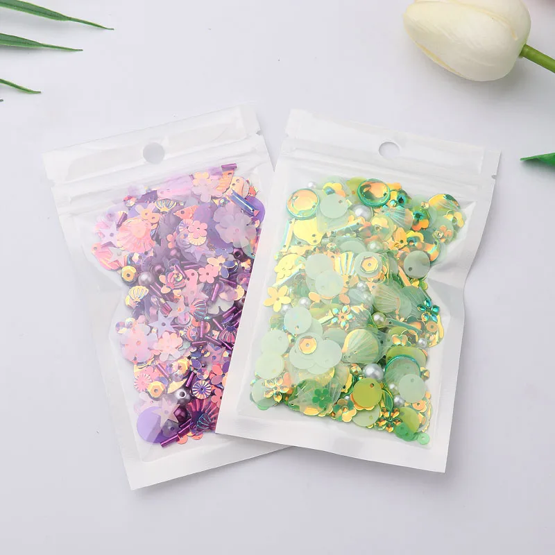 Новые горячие Sales10g/упаковка DIY блесток для ремесла микс Астра оболочки лист формы блестки Lentejuelas жемчуг бисер DIY приложение