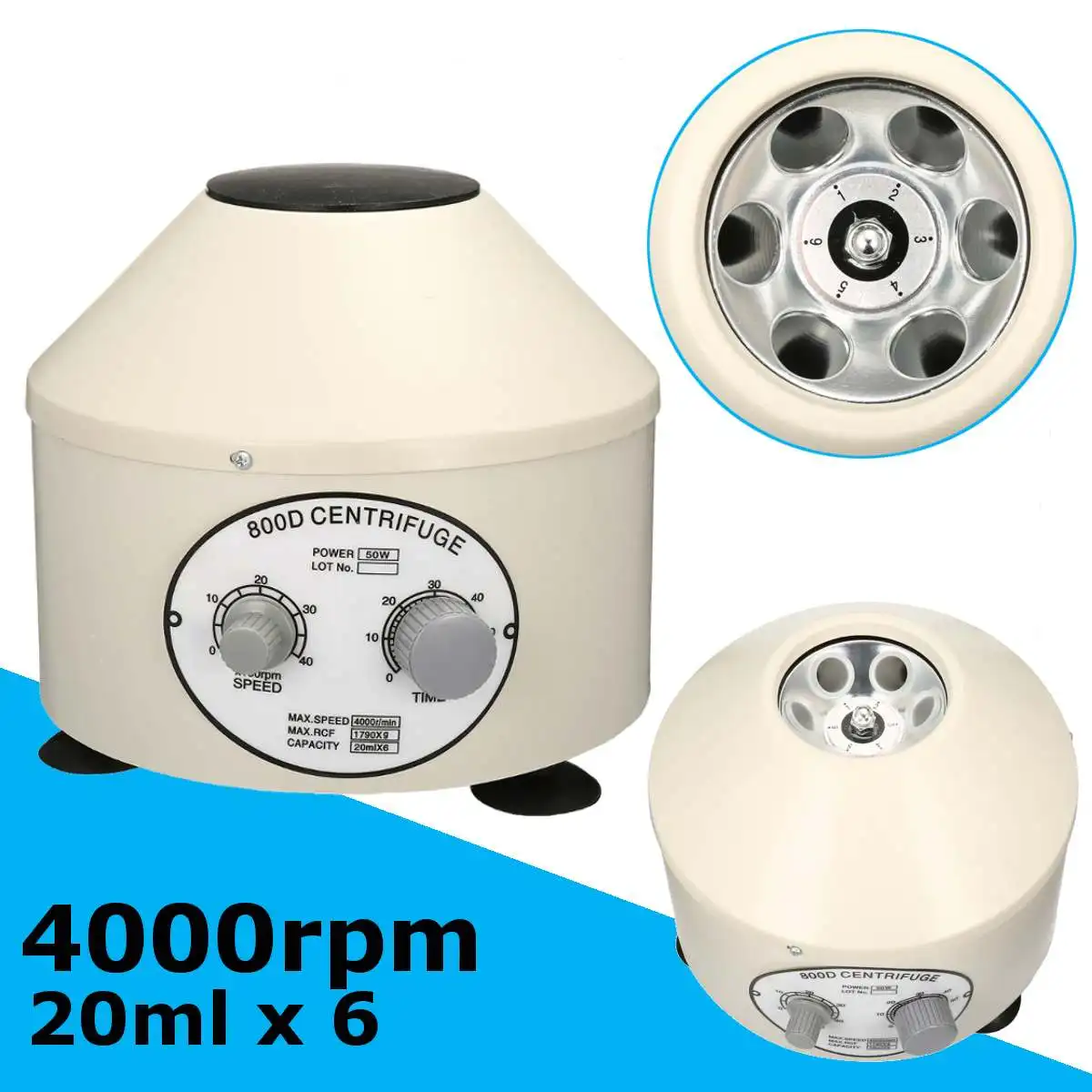 4000 об/мин Электрическая Лабораторная центрифуга медицинская техника