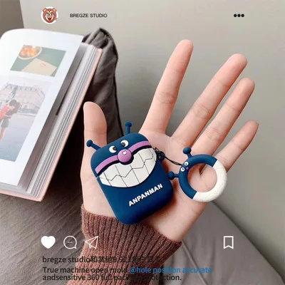 V-51 Милый Мой сосед Тоторо брелок Силиконовый чехол для Apple Airpods 1 2 Чехол брелок кольцо наушники чехол для наушников - Цвет: V-51
