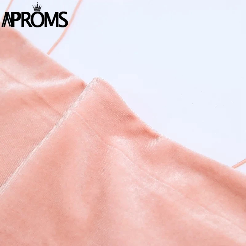 Aproms 90 s бархатное укороченные Топики женские модные женские туфли уличная пикантные эластичные Бретели для нижнего белья Crop Tank топ с коротким бюстье Футболки для девочек