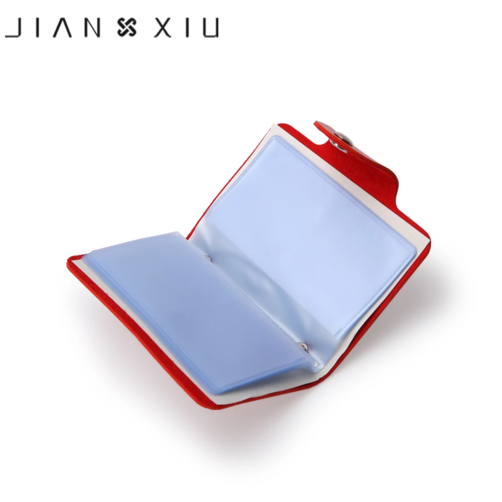 Бренд JIANXIU, чехол для карт из искусственной кожи, бизнес-держатель для карт, мужская и женская сумка для кредитных карт,, мульти-битный дизайн, сумки для ID карт, 2 цвета