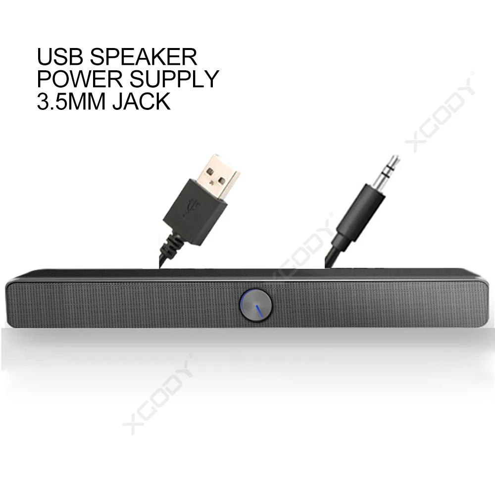 XGODY 6 Вт Проводной USB компьютерный динамик портативный 3 5 мм разъем для ПК ноутбук