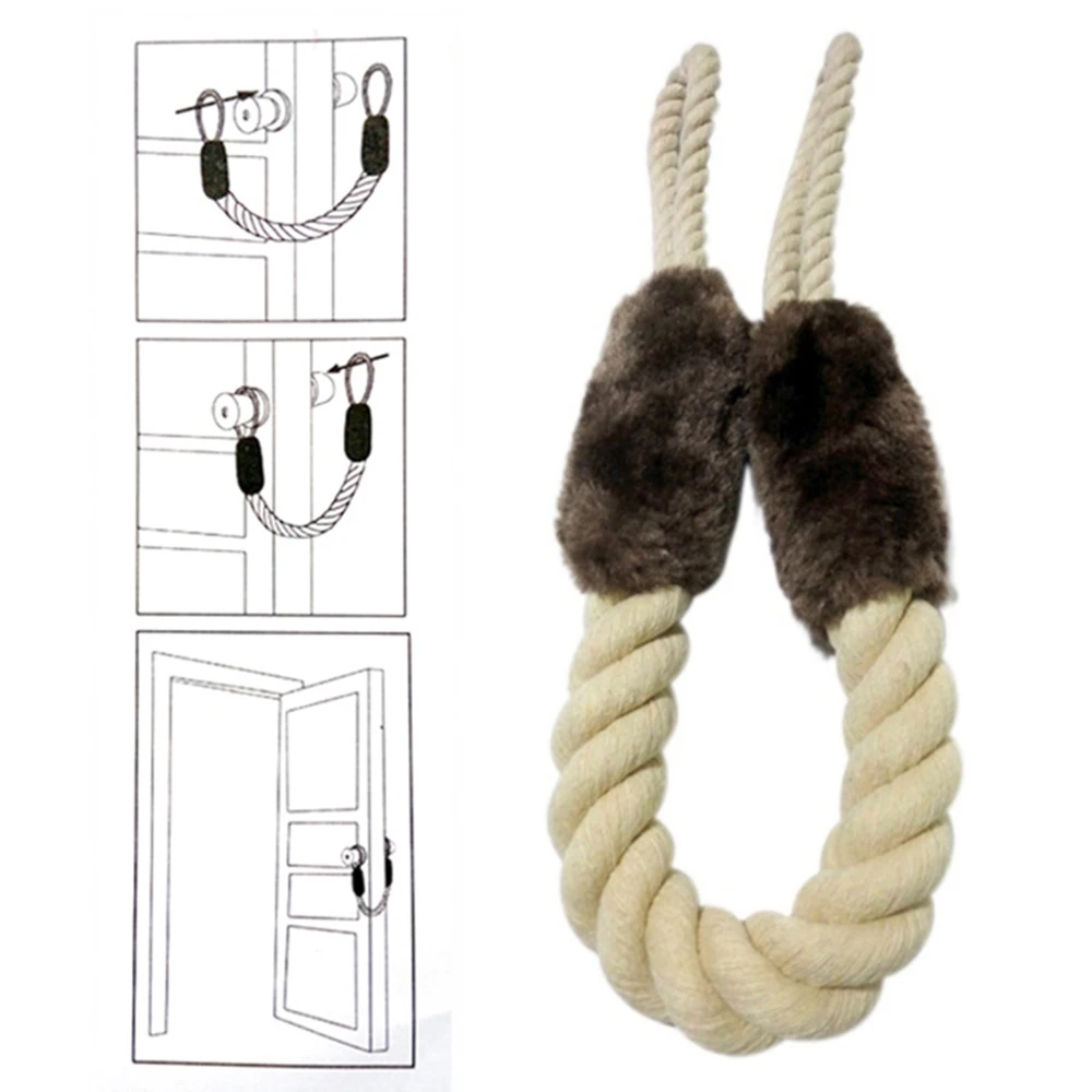 Doorstop Хлопок Веревка подходит для дверные ручки фиксатор шнура и крючки хлопает дверные рамы закрытым Cuneo украшения дома интимные аксессуары