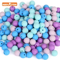 100pcs round silicone beads 12mm food grade baby teething pearl ball diy necklace pacifier chain baby oral care teether bead