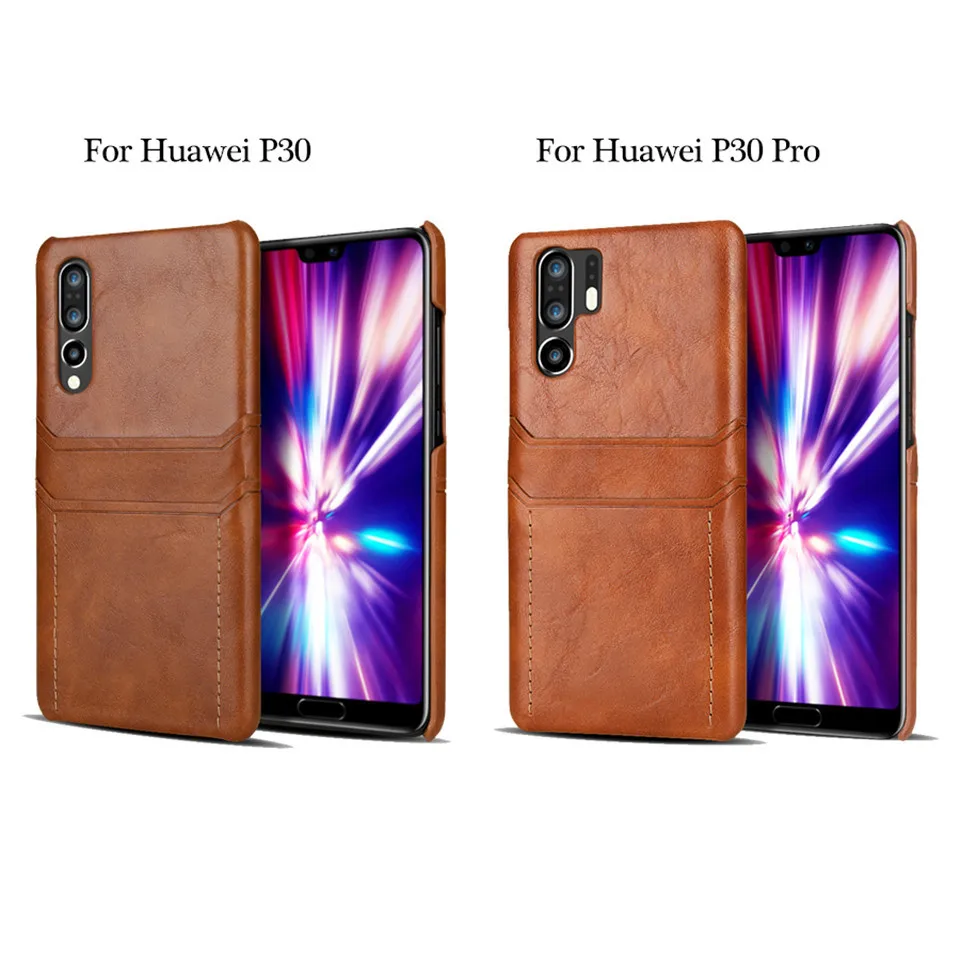 Кожаный чехол P30 Pro с держателем для карт чехлы телефонов Huawei Роскошный деловой