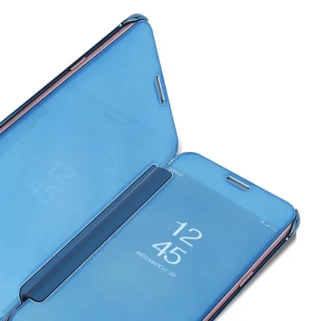 Роскошный зеркальный чехол для телефона прозрачный флип Samsung Galaxy C8 J7310 C7 2017|case for