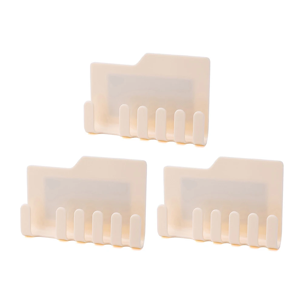 Beige 3pc 4x5x9.5cm 1 шт. 13,8x5x9,5 см Многофункциональный клейкий держатель для бритвы зубные щетки полка настенный стеллаж Крючки вешалка для душа Кухня дом - Цвет: Beige 3pc 4x5x9.5cm