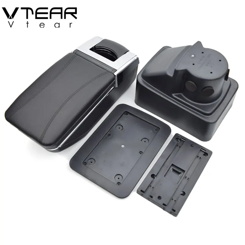 Vtear для ford fiesta 3 MK7 аксессуары подлокотник кожаный подлокотник usb интерфейс коробка для хранения автомобиля-Стайлинг интерьера авто