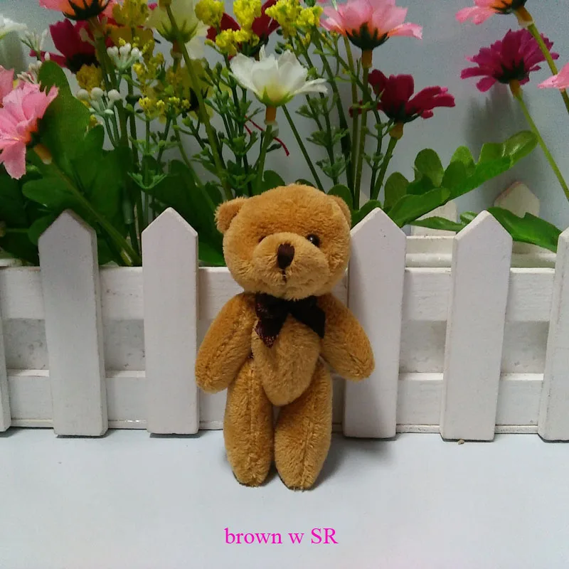 10PCS Super Kawaii 8CM Joint Bowtie Teddy Bear Plush TOY DOLL Stuffed Wedding Gift Bouquet Decor | Игрушки и хобби