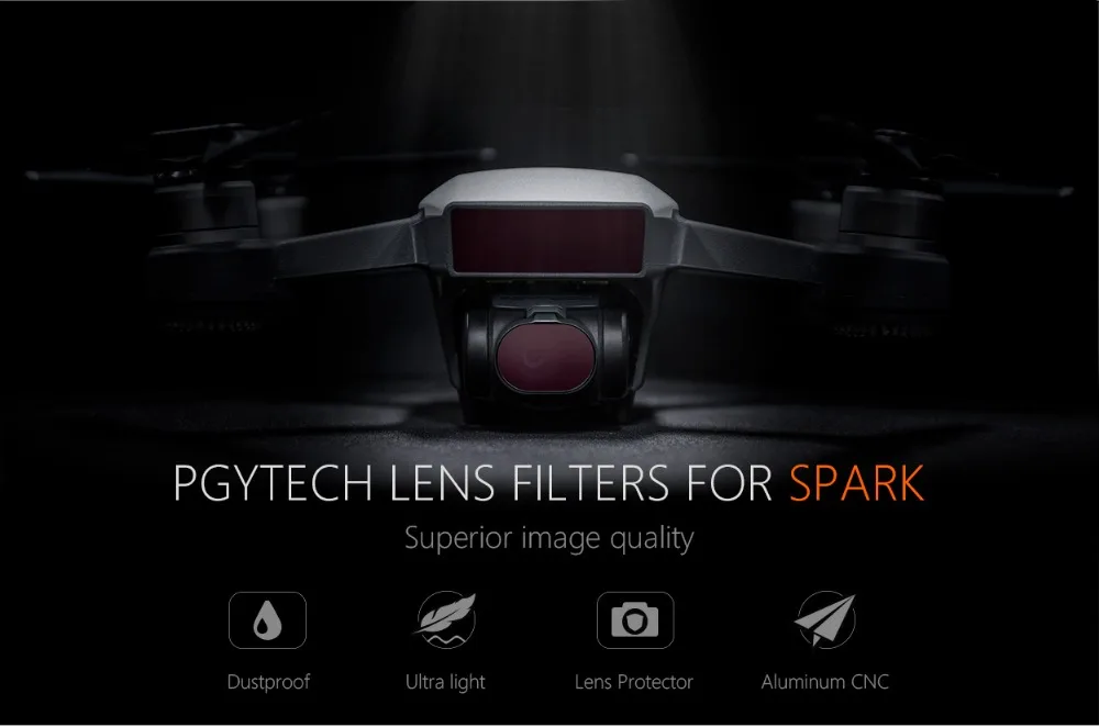 PGYTECH фильтр для DJI Spark Lens фильтры UV+ CPL+ ND4+ ND8+ ND16+ ND32+ ND64 фильтр Дрон карданный объектив камеры RC аксессуары