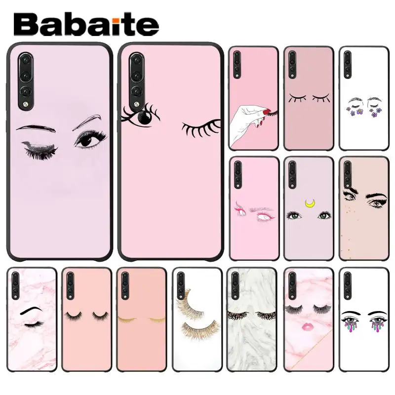 Babaite Макияж ресницы wink pretty girl Эстетическая Красота Новый чехол для телефона Huawei