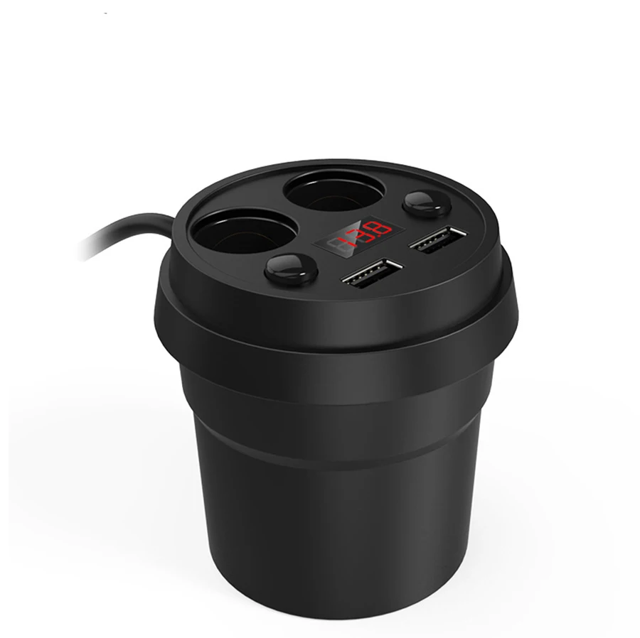 Kommander Dual USB Выход чашки 3.1A DC12-24V авто прикуривателя Splitter гнездо автомобильного Зарядное устройство адаптер для телефонов Tablet