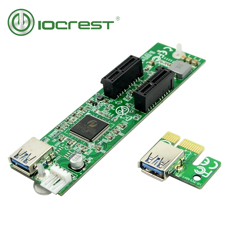 IOCREST 1-2 порта PCI-E x1 riser card pci express плата расширения переключатель мультипликатор